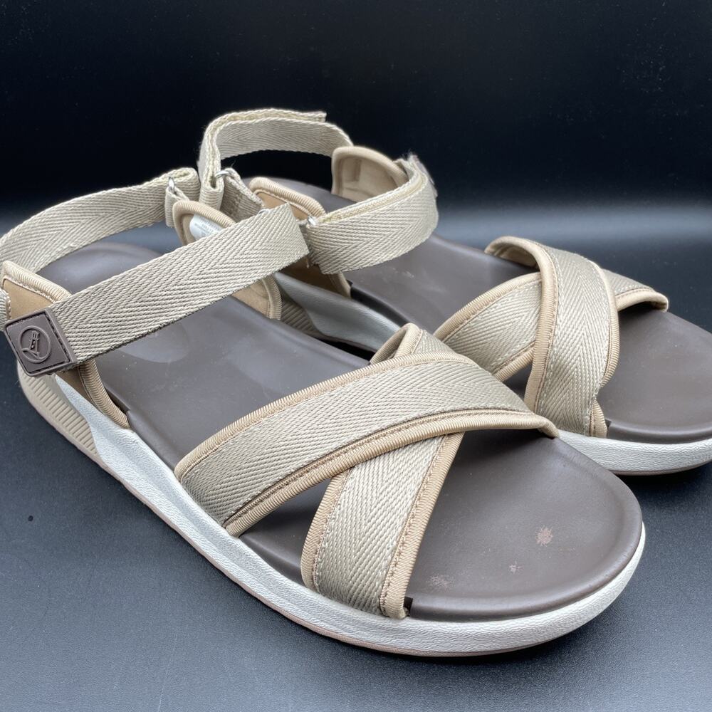 Lands’ End Errand Runner Sandals Tan & Brown US Womens Size 9.5